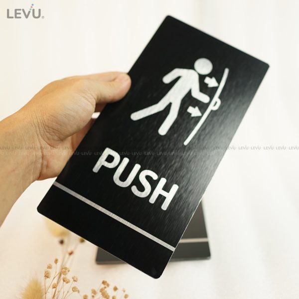 Bảng hiệu trang trí cửa pull push alu đen LEVU ALD-BG59 - Hình ảnh 9