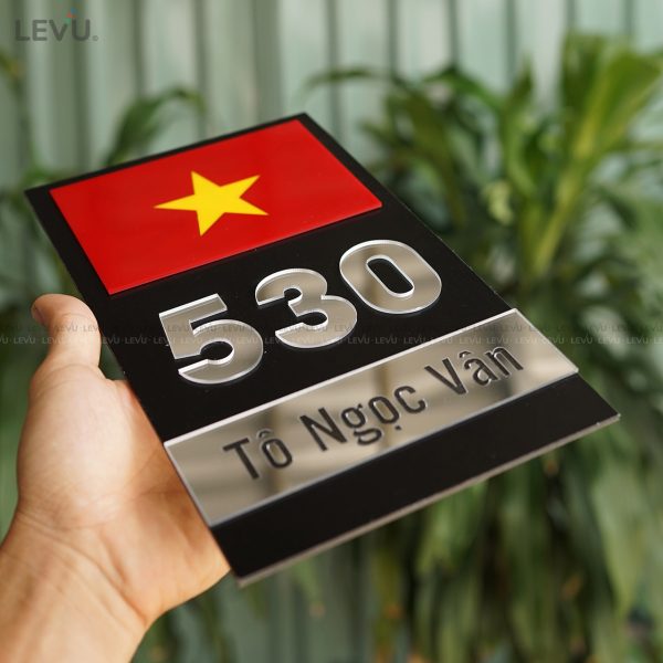 Bảng số nhà alu chữ nổi mica gương mẫu ALSN01 - Hình ảnh 9