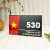 Bảng số nhà alu decor hiện đại cao cấp LEVU ALSN02 15x25cm nội dung làm theo yêu cầu