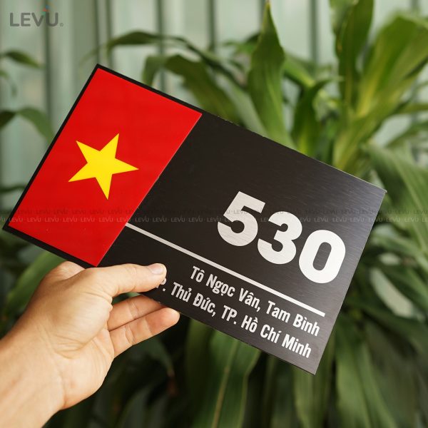 Bảng số nhà alu decor hiện đại cao cấp mẫu ALSN02 - Hình ảnh 7