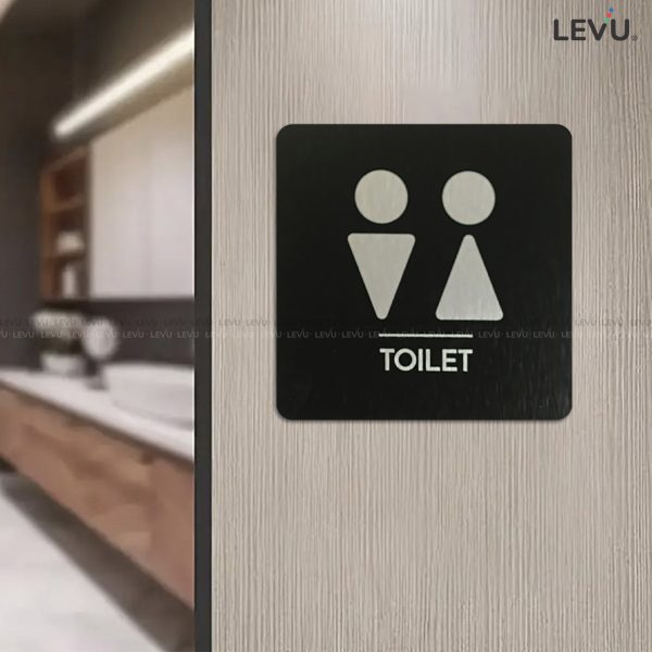 Bảng toilet men - women alu đen cao cấp LEVU ALD-BG54 - Hình ảnh 10