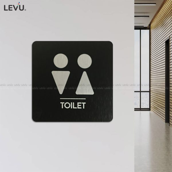 Bảng toilet men - women alu đen cao cấp LEVU ALD-BG54 - Hình ảnh 7