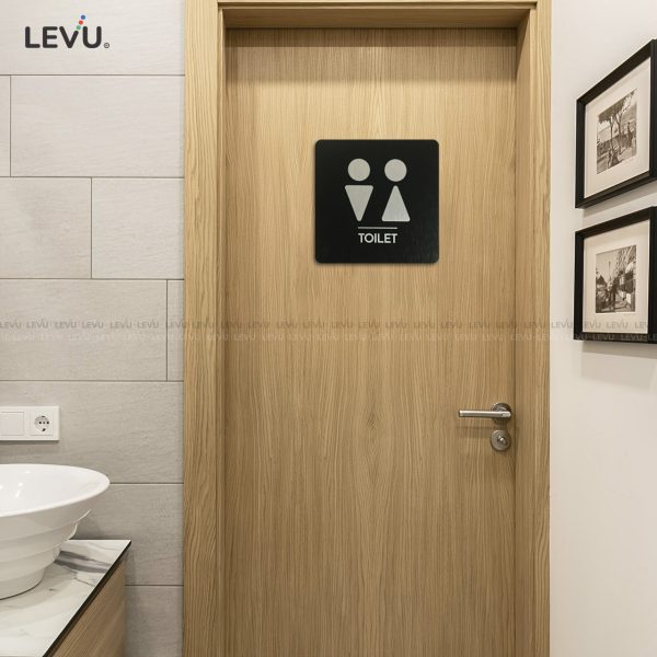 Bảng toilet men - women alu đen cao cấp LEVU ALD-BG54 - Hình ảnh 12