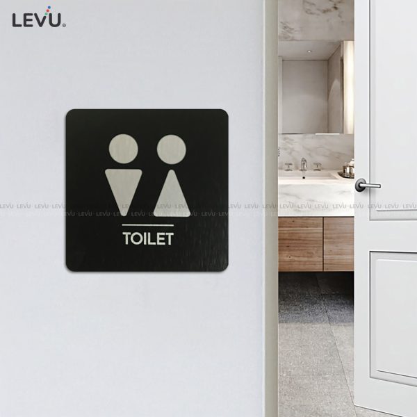 Bảng toilet men - women alu đen cao cấp LEVU ALD-BG54 - Hình ảnh 11
