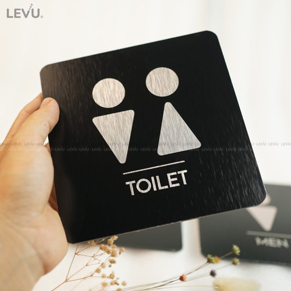 Bảng toilet men - women alu đen cao cấp LEVU ALD-BG54 - Hình ảnh 9