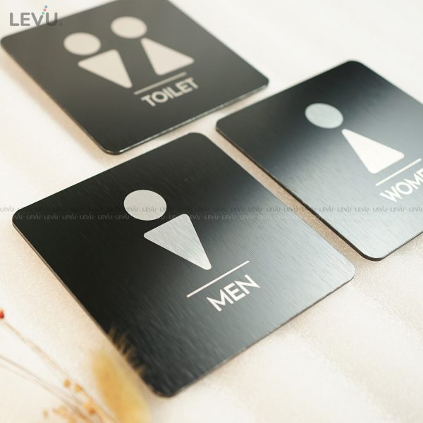 Bảng toilet men - women alu đen cao cấp LEVU ALD-BG54 - Hình ảnh 8