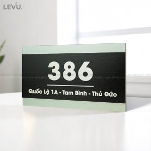 Biển số nhà alu khắc laser cao cấp trang trí đẹp mẫu ALSN05