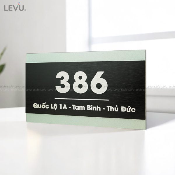 Biển số nhà alu khắc laser cao cấp trang trí đẹp mẫu ALSN05