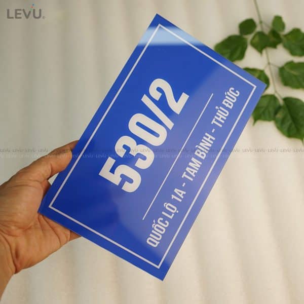 Biển số nhà mica in UV thiết kế làm theo yêu cầu MCSN01 - Hình ảnh 7