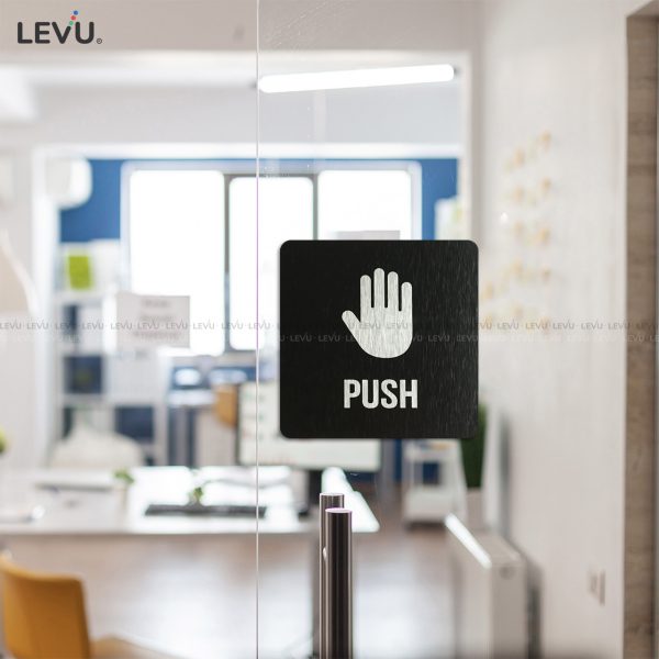 Bộ bảng Pull Push alu đen cao cấp dán cửa LEVU ALD-BG55 - Hình ảnh 11