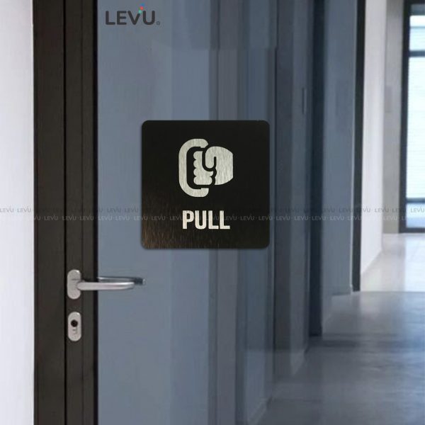 Bộ bảng Pull Push alu đen cao cấp dán cửa LEVU ALD-BG55 - Hình ảnh 10