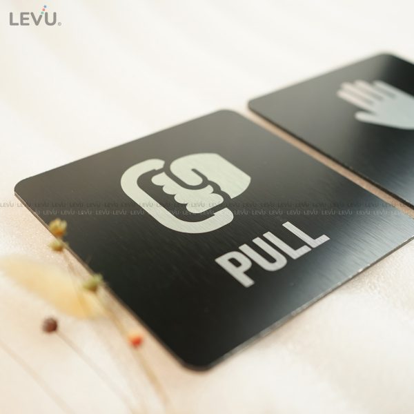 Bộ bảng Pull Push alu đen cao cấp dán cửa LEVU ALD-BG55 - Hình ảnh 15