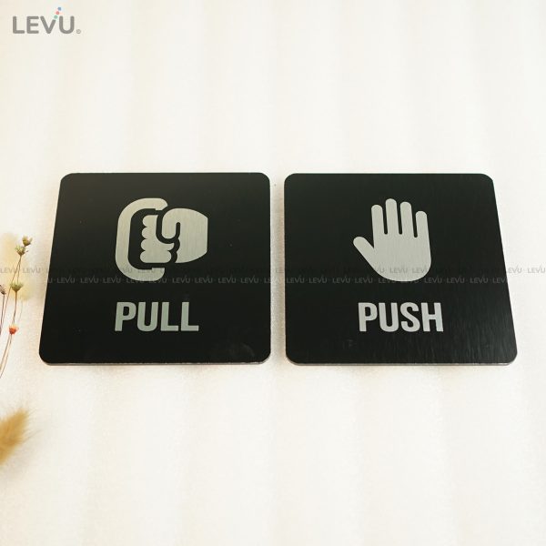Bộ bảng Pull Push alu đen cao cấp dán cửa LEVU ALD-BG55 - Hình ảnh 12