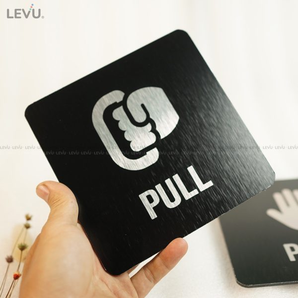 Bộ bảng Pull Push alu đen cao cấp dán cửa LEVU ALD-BG55 - Hình ảnh 7