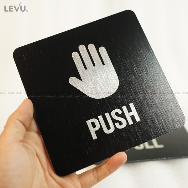 Bộ bảng Pull Push alu đen cao cấp dán cửa LEVU ALD-BG55 - Hình ảnh 16