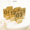 Thẻ số bàn gỗ đánh số thứ tự bàn cafe nhà hàng LEVU-MK07