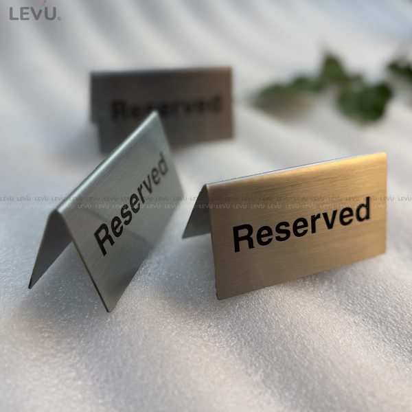 Thẻ tên để bàn Reserved inox khắc laser cao cấp INLV02 - Hình ảnh 7