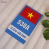 Bảng số nhà alu xanh hình lá cờ mica nổi 3D thiết kế sáng tạo LEVU ALSN10