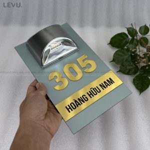 Bảng số nhà có đèn Led chiếu sáng tự động LEDSN01
