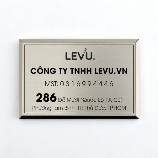 Bảng số nhà inox xước cao cấp hiện đại mẫu INSN01 - Hình ảnh 2