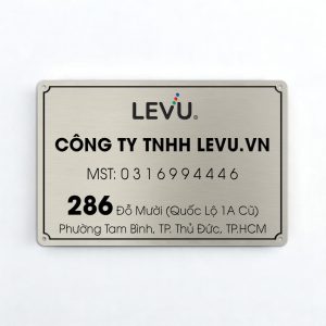 Biển số nhà tên công ty inox 304 ăn mòn cao cấp INSN04