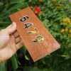 Biển số phòng bằng gỗ chữ nổi mica thủy cao cấp sang trọng LEVU BGSP11