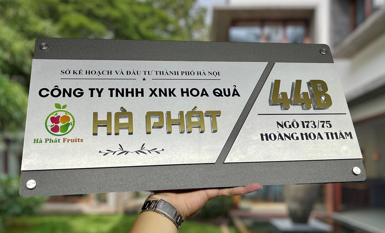 Chất liệu inox làm biển số nhà là inox gì?