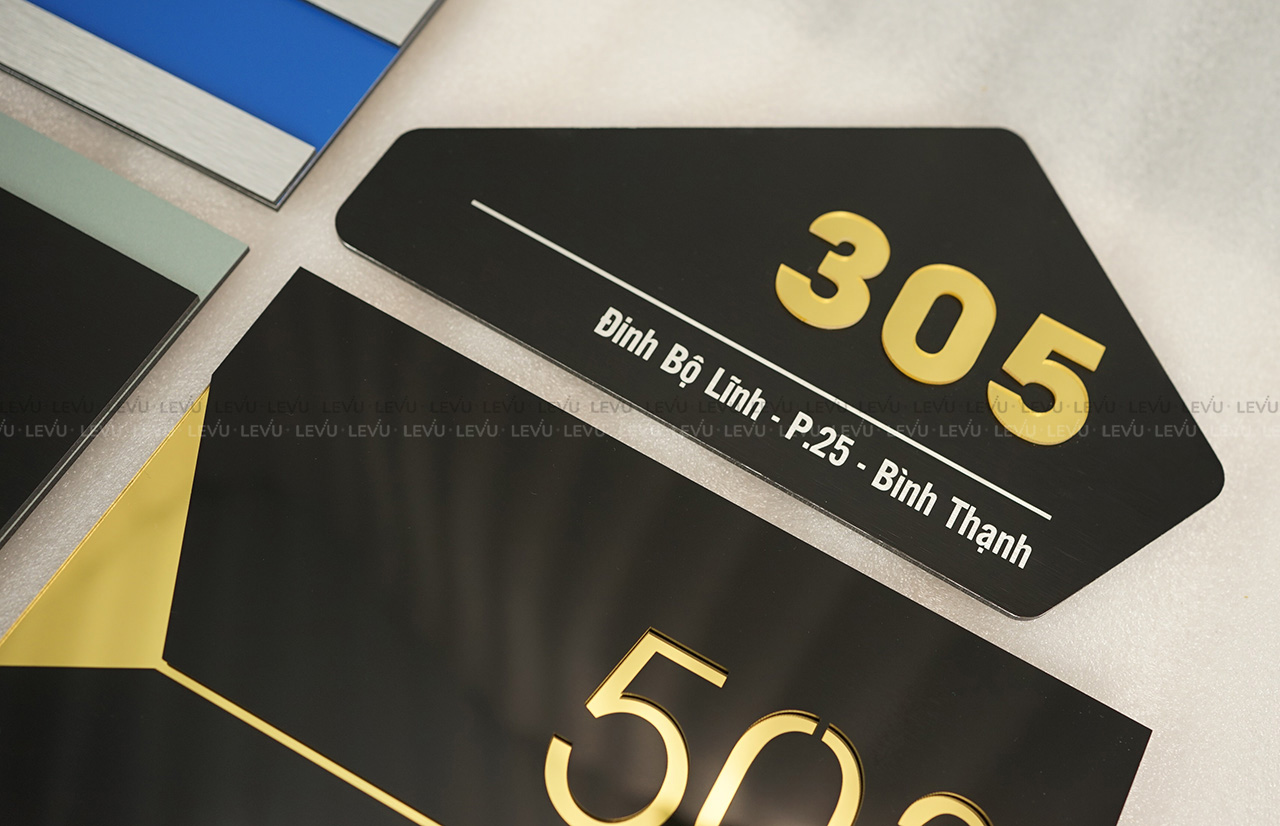 Dịch vụ làm biển số nhà alu đẹp tại Levushop