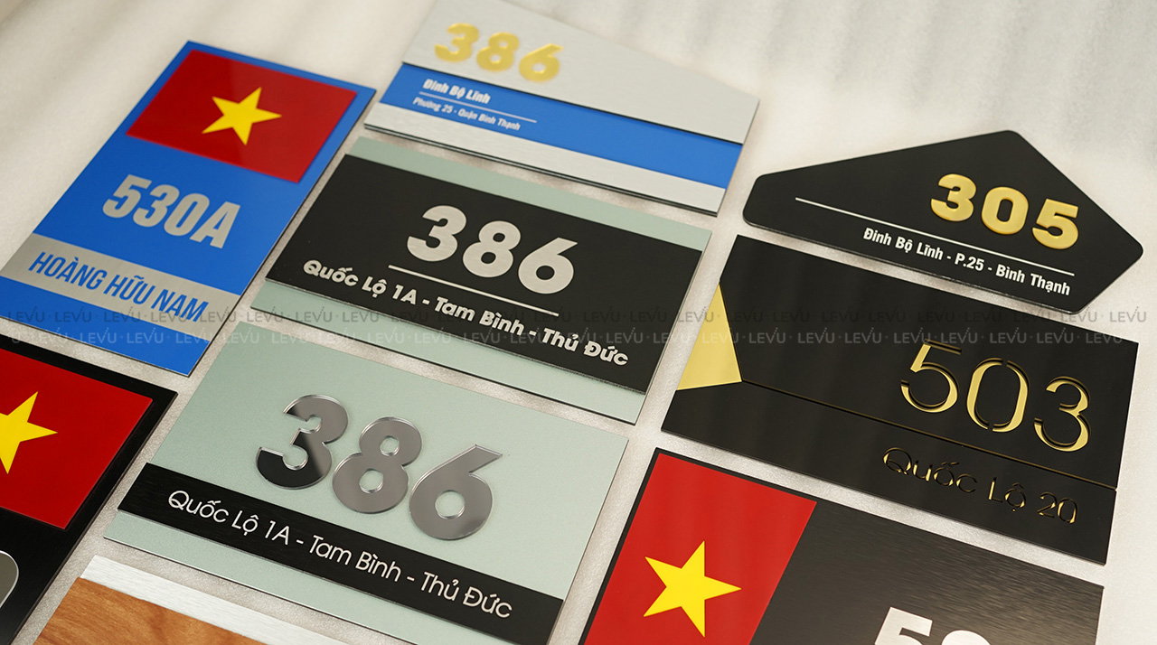 Dịch vụ làm biển số nhà thiết kế theo yêu cầu tại TPHCM