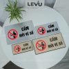 Biển báo cấm mời vé số tráng trí nhà hàng quán ăn LEVU BG86