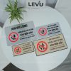 Biển báo vui lòng không bỏ rác vào bồn cầu décor toilet LEVU BG84