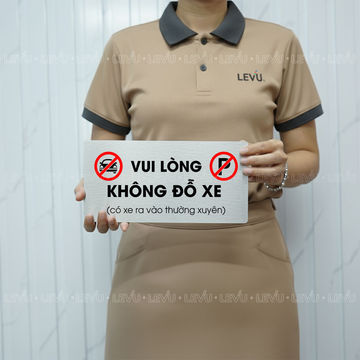 bien bao vui long khong do xe bang hieu khu vuc cam dau xe levu bg83 4 Biển báo vui lòng không đỗ xe, bảng hiệu khu vực cấm đậu xe LEVU BG83 - Ảnh 2