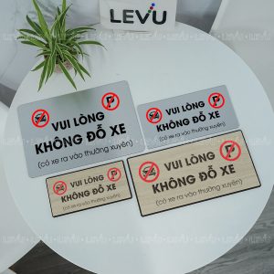 Biển báo vui lòng không đỗ xe, bảng hiệu khu vực cấm đậu xe LEVU BG83
