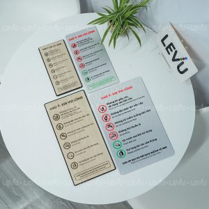 Biển nội quy nhà vệ sinh dán tường trang trí wc LEVU BG80