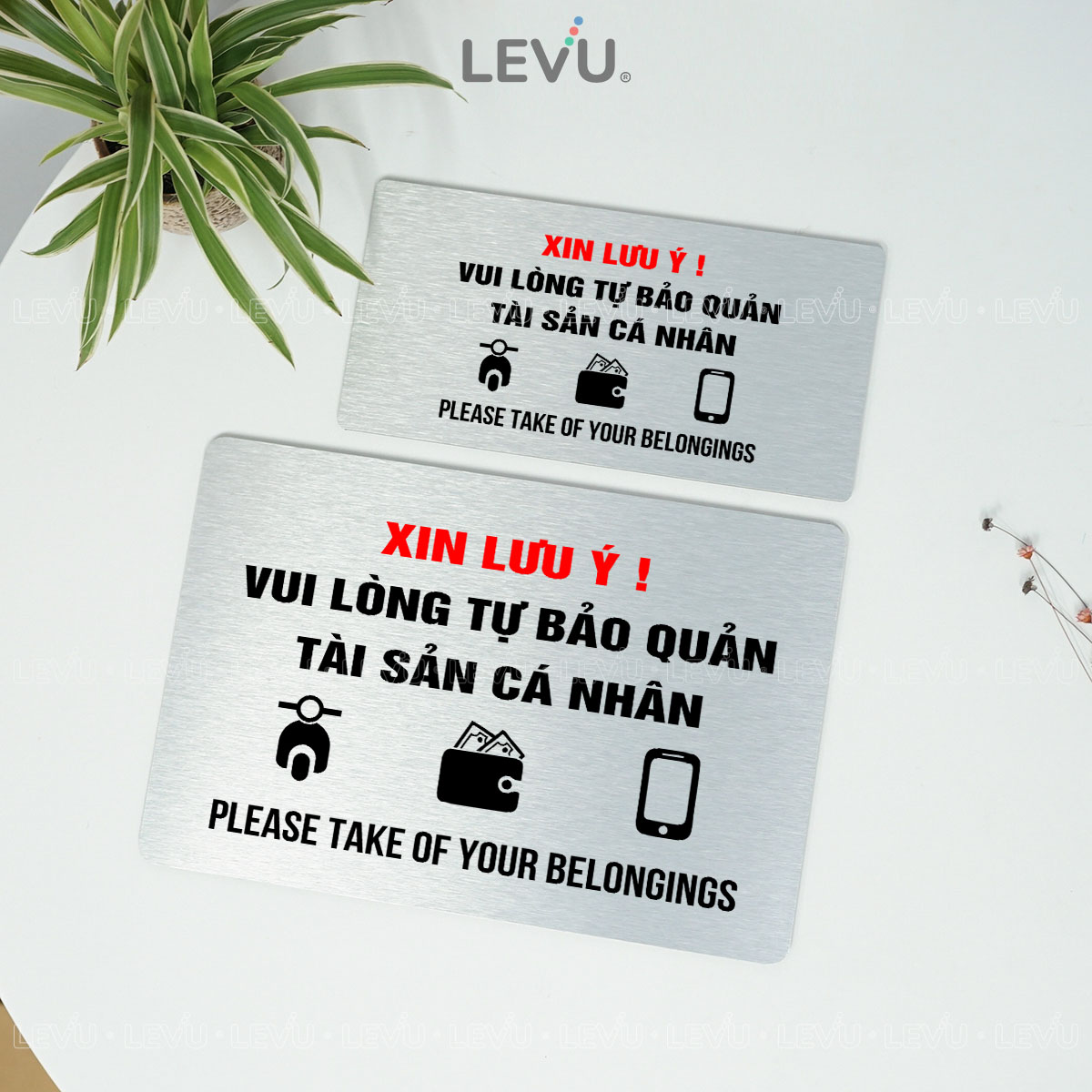 bang canh bao vui long tu bao quan tai san ca nhan levu bg101 1 Bảng cảnh báo vui lòng tự bảo quản tài sản cá nhân LEVU BG101 - Ảnh 9