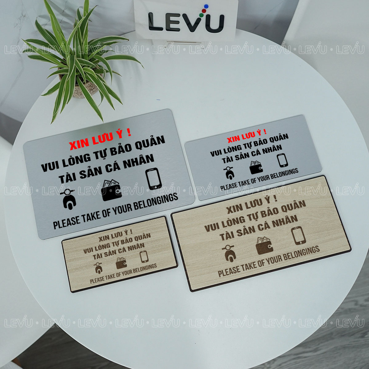 bang canh bao vui long tu bao quan tai san ca nhan levu bg101 6 Bảng cảnh báo vui lòng tự bảo quản tài sản cá nhân LEVU BG101