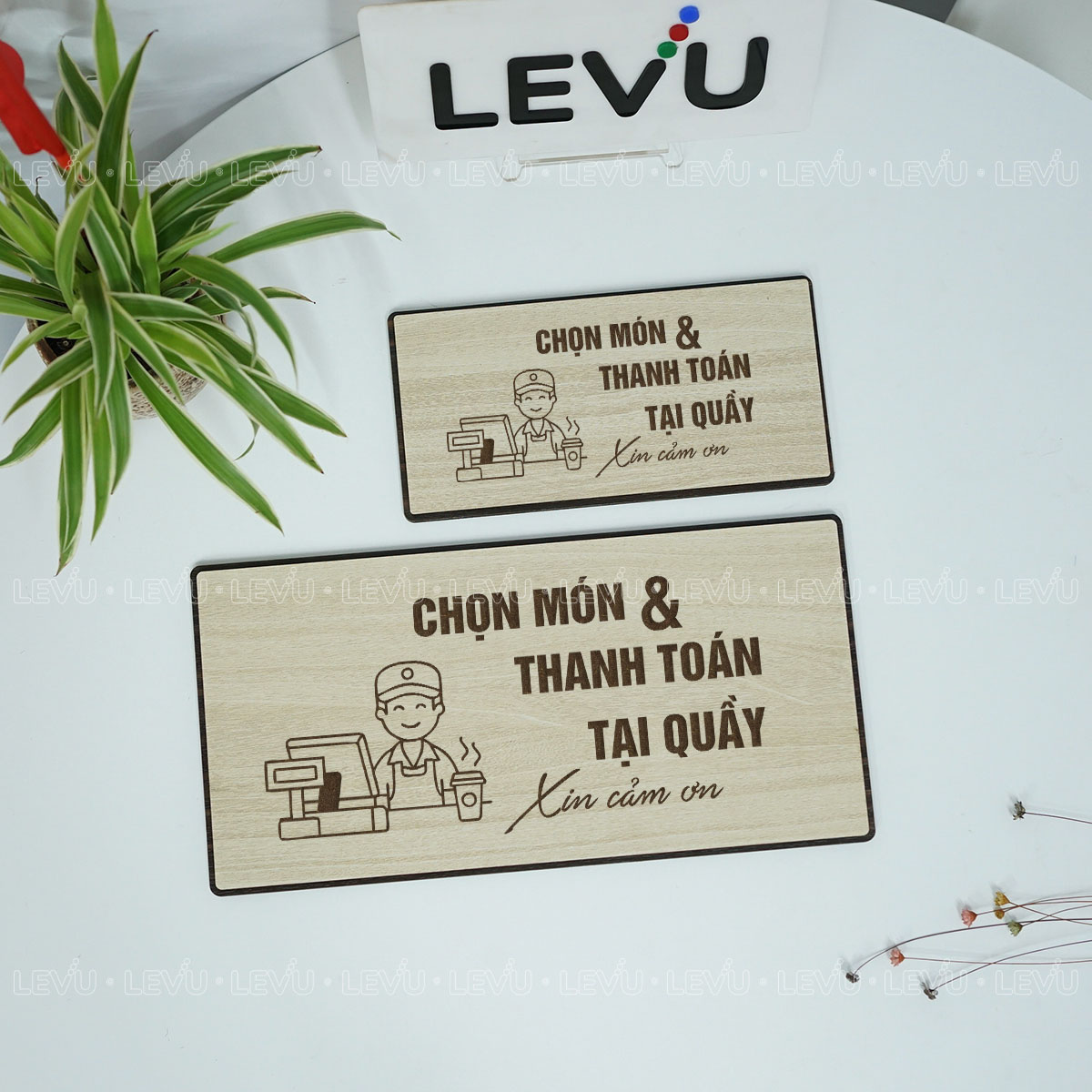 bang chi dan chon mon va thanh toan tai quay trang tri quan levu bg103 11 Bảng chỉ dẫn chọn món và thanh toán tại quầy LEVU BG103 - Ảnh 7