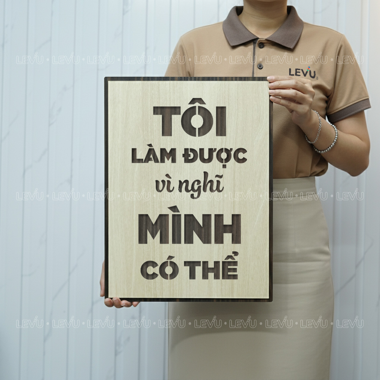 tranh cau noi hay levu050 toi lam duoc vi nghi minh co the Tranh câu nói hay LEVU050 "Tôi làm được vì nghĩ mình có thể"