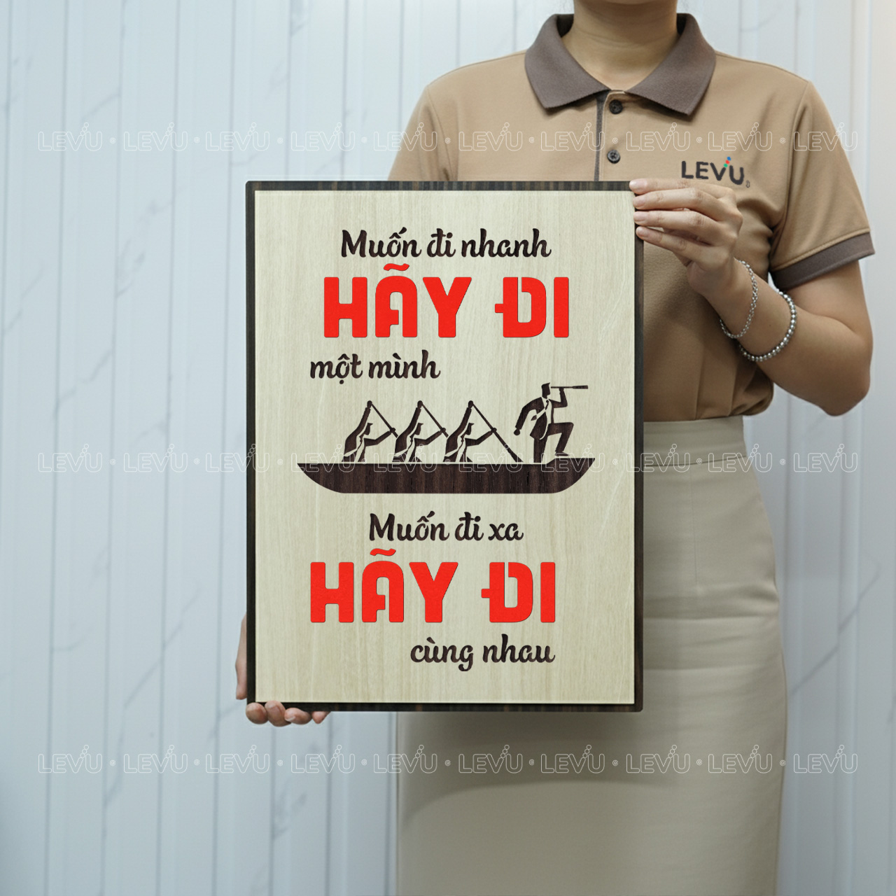 tranh chu co dong levu082 muon di nhanh hay di mot minh muon di xa hay di cung nhau Tranh Chữ Cổ Động LEVU082 "Muốn đi nhanh hãy đi một mình Muốn đi xa hãy đi cùng nhau"