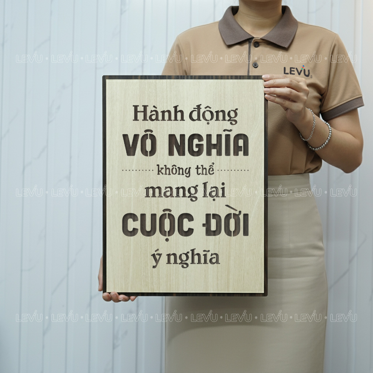 tranh chu tao dong luc levu117 hanh dong vo nghia khong the mang lai cuoc doi co nghia Tranh chữ tạo động lực LEVU117 "Hành động vô nghĩa không thể mang lại cuộc đời có nghĩa"