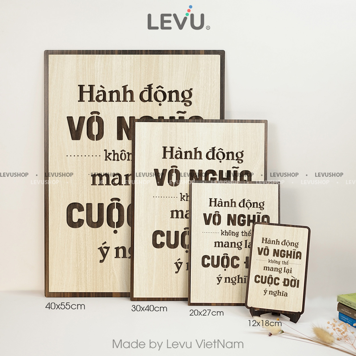 tranh chu tao dong luc levu117 hanh dong vo nghia khong the mang lai cuoc doi co nghia full Tranh chữ tạo động lực LEVU117 "Hành động vô nghĩa không thể mang lại cuộc đời có nghĩa" - Ảnh 3