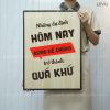 tranh go cap hay ve cuoc song levu078 nhung du dinh hom nay dung de chung tro thanh qua khu 40x55cm