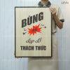 tranh go decor levu019 bung no dap do thach thuc 40x55cm