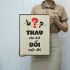 tranh go decor toi gian levu125 thay cau hoi doi cuoc doi30x40cm Tranh gỗ Decor tối giản LEVU125