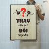tranh go decor toi gian levu125 thay cau hoi doi cuoc doi40x55cm tranh go decor toi gian levu125 thay cau hoi doi cuoc doi40x55cm