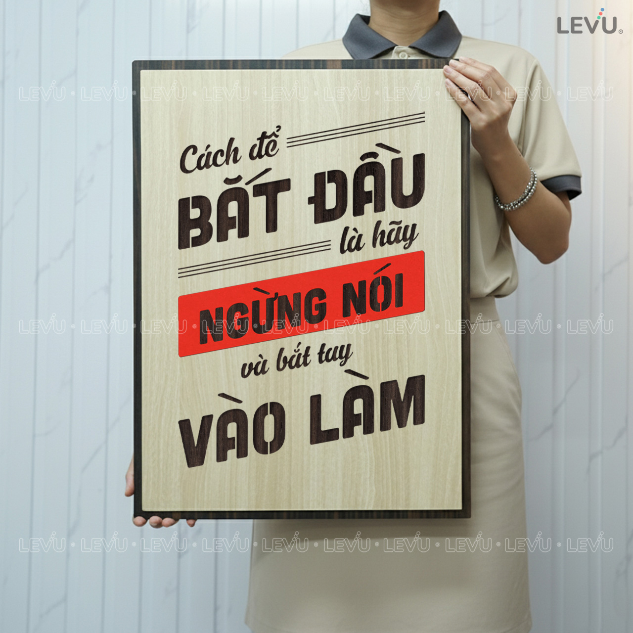 tranh go handmade levu089 cach de bat dau la ngung noi va hay bat tay vao lam Tranh Gỗ Handmade LEVU089 "Cách để bắt đầu là ngừng nói và hãy bắt tay vào làm" - Ảnh 8