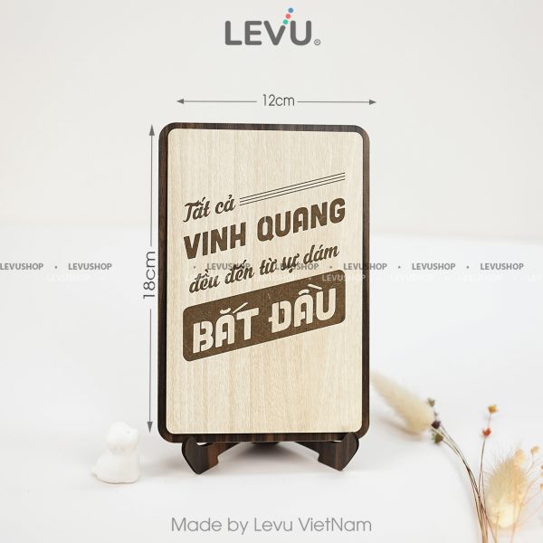 tranh go khac chu levu111 tat ca vinh quang deu den tu su dam bat daum Tranh Gỗ khắc chữ LEVU111 "Tất cả vinh quang đều đến từ sự dám bắt đầu" - Ảnh 12