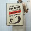 tranh go slogan levu088 doi thu duy nhat cua toi la chinh toi ngay hom qua 40x55cm