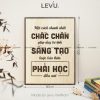 tranh go slogan levu113 mot cach nhanh nhat chac chan giup duy tri tinh sang tao la buoc ban than phai hoc dieu moi 30x40 b