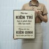 tranh go trang tri levu104 neu ban kien tri ban se danh duoc dieu ban muon nhung neu ban kien dinh ban se giu duoc no 30x40cm Tranh gỗ trang trí LEVU104